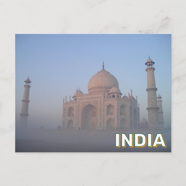 Cartão Postal Taj Mahal Em Agra, Índia (Frente)