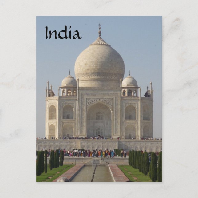 Cartão Postal taj mahal frente (Frente)