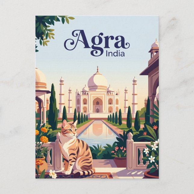 Cartão Postal Taj Mahal Índia (Frente)