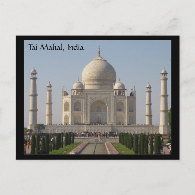 Cartão Postal taj mahal índia (Frente)