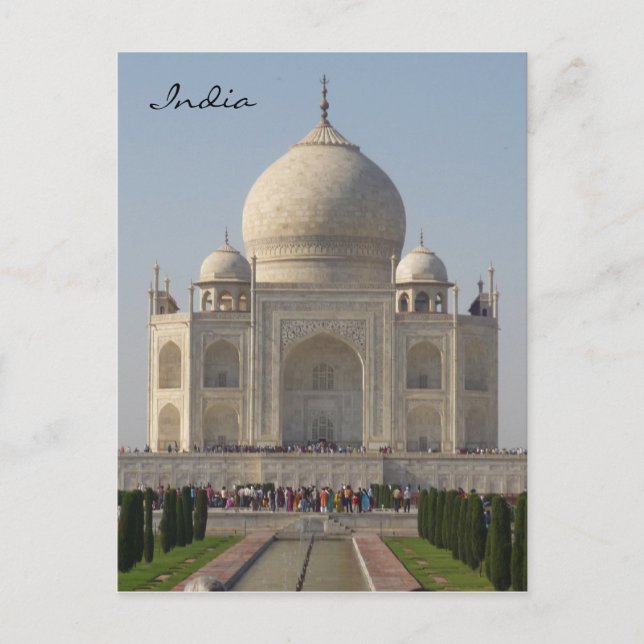 Cartão Postal taj mahal índia (Frente)
