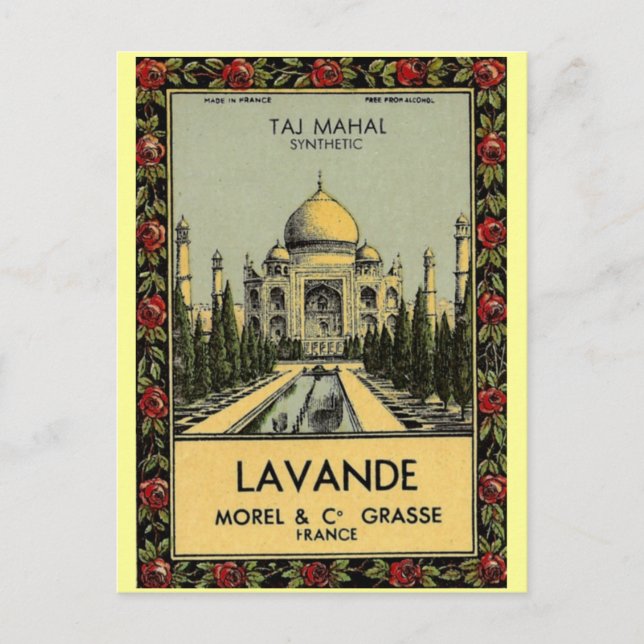 Cartão postal Taj Mahal Lavande (Frente)
