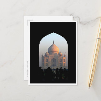 Cartão Postal Taj Mahal Luz da Aurora Índia Arquitetura Foto