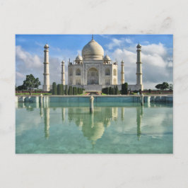 Cartão Postal Taj Mahal reflete sobre a água