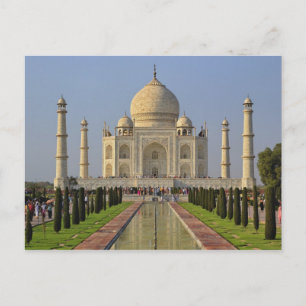 Cartão Postal Taj Mahal, um mausoléu localizado em Agra, Índia