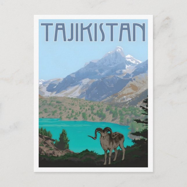 Cartão Postal Tajikistan Vintage Travel  (Frente)