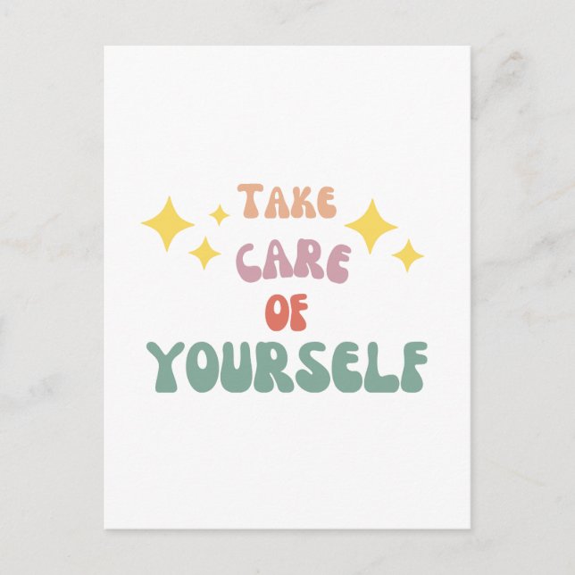 Cartão Postal Take care of yourself (Frente)