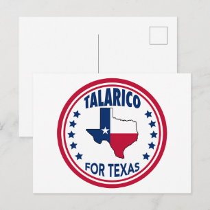 Cartão Postal Talarico para Eleição Patriótica do Texas