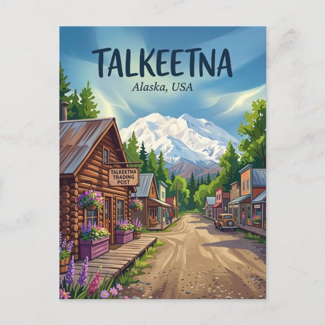 Cartão Postal Talkeetna Alasca (Frente)