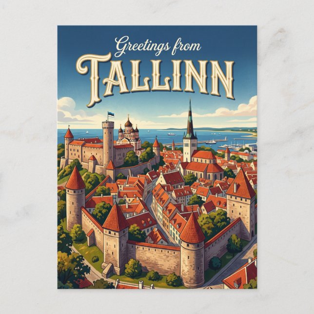 Cartão Postal Tallinn Estônia (Frente)