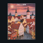 Cartão Postal Tallinn, Viagem da Rua Estônia<br><div class="desc">Tallinn, Viagem da Rua Estônia</div>