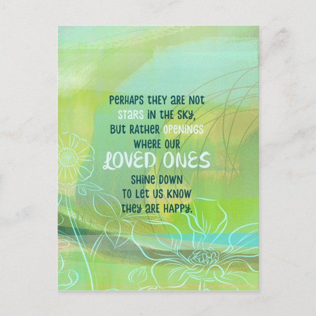 Cartão Postal Talvez as estrelas sejam as nossas amadas (Frente)