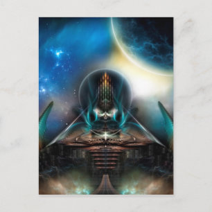 Cartão Postal Tamalin 5 Science Fictal Fractal Trabalho de arte