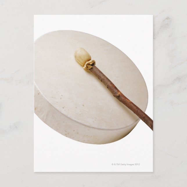 Cartão Postal Tambor de quadro nativo americano (Frente)