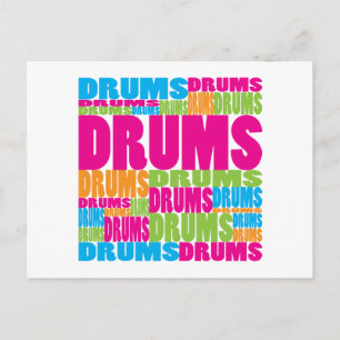 Cartão Postal Tambores coloridos