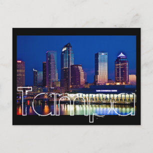 Cartão Postal Tampa, Flórida ao amanhecer das Ilhas Davis.