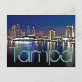 Cartão Postal Tampa, Flórida ao amanhecer das Ilhas Davis.