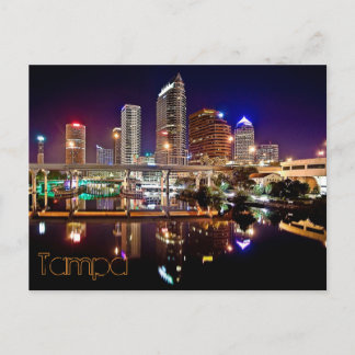 Cartão Postal Tampa, Flórida da Ponte Platt Street.