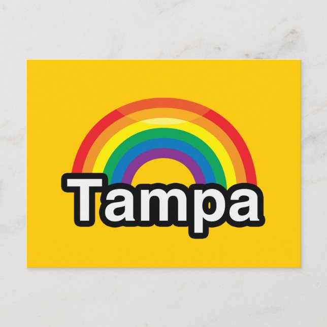 CARTÃO POSTAL TAMPA LGBT PRIDE RAINBOW (Frente)