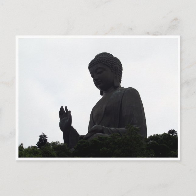 Cartão Postal Tan buddha silhouette (Frente)