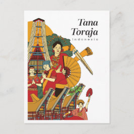 Cartão Postal Tana Toraja Indonesia Travel