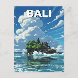 Cartão Postal Tanah Lot Bali Indonésia Viagem