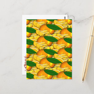 Cartão Postal Tangerine a Summer Pattern