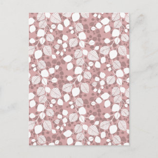 Cartão Postal Tangled Foliage Canopy Botanicals Blush Rosa Arte