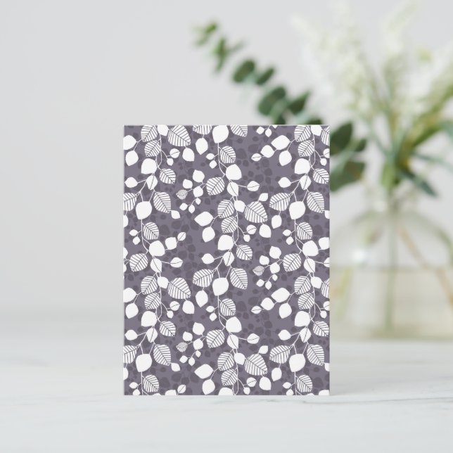 Cartão Postal Tangled Foliage Canopy Deep Contrast Botanical (Em pé/Frente)