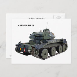 Cartão Postal Tanque Cruiser Mk IV Britânico