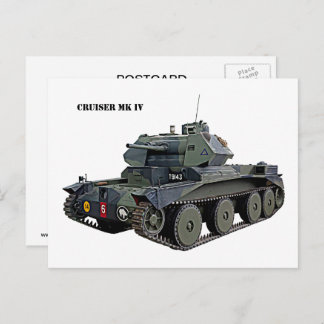 Cartão Postal Tanque Cruiser Mk IV Britânico