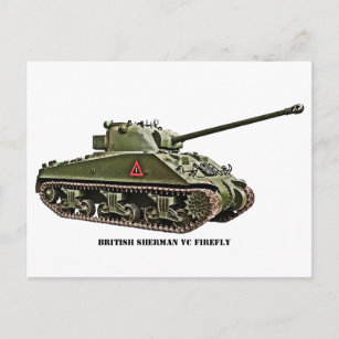 Cartão Postal Tanque de Bomvoo da Sherman VC