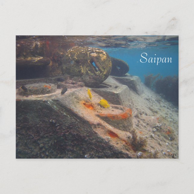 Cartão Postal Tanque de peixe, Saipan (Frente)