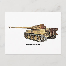Cartão Postal Tanque Tiger VI