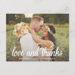 Cartão Postal Tanto Amor Cartaz de casamento Obrigado