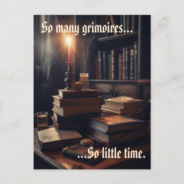 Cartão Postal Tantos Assistentes Grimoires (Frente)