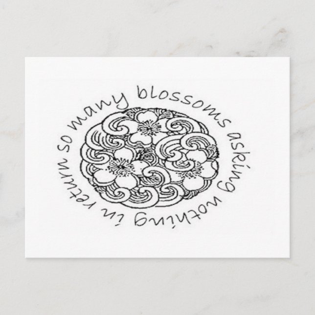 Cartão Postal Tantos Blossoms Haiku Postcard (Frente)