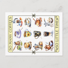 Cartão Postal Tantos cafés, tão pouco tempo