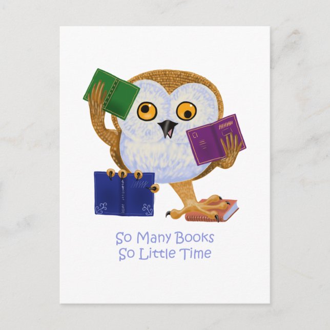 Cartão Postal Tantos Livros Tão Pouco Tempo (Frente)