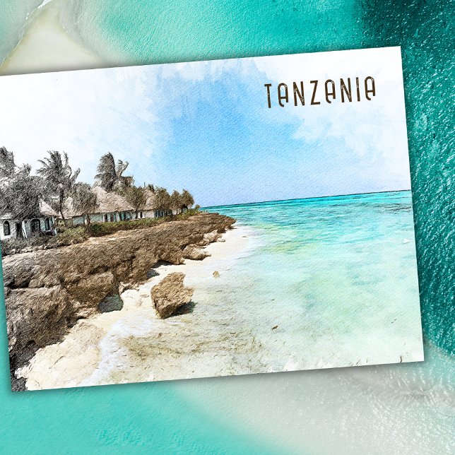 Cartão Postal Tanzania Africa Landscape Travel Art Keepsake  (Criador carregado)