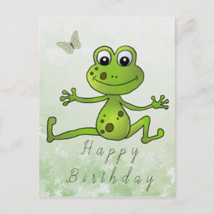 Cartão Postal tanzender Frosch
