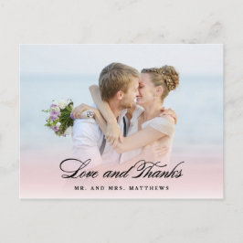 Cartão Postal Tão apaixonado | Casamento Obrigado Foto