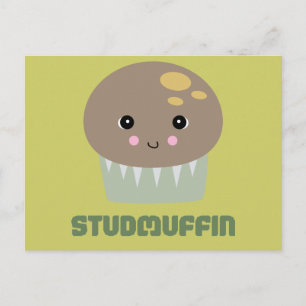Cartão Postal tão fofo bolinho de estudante kawaii
