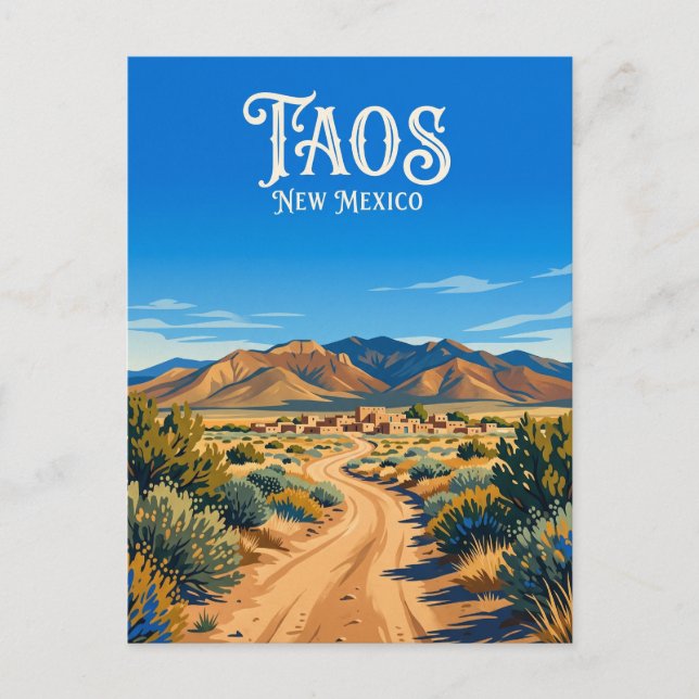 Cartão Postal Taos EUA (Frente)