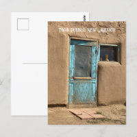 Taos Pueblo Fotografia da Porta Turquesa