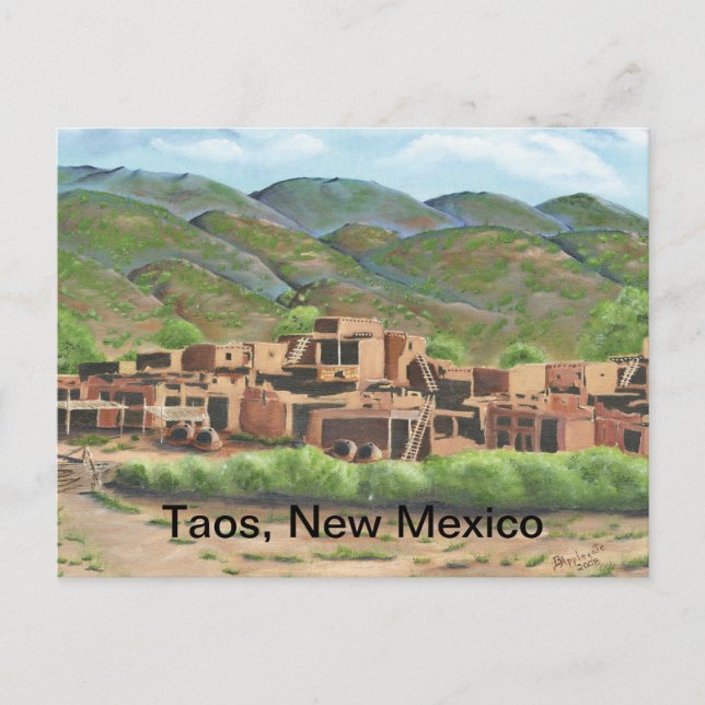 Cartão Postal Taos Pueblo, Novo México (Frente)