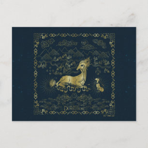Cartão Postal Tapeçaria Dourada do Qilin em Repouso