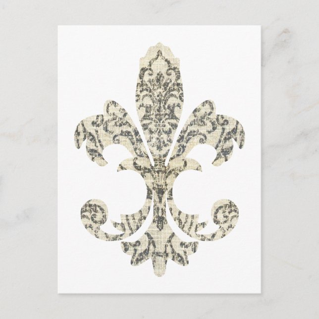 Cartão Postal Tapeçaria Fleur de lis 3 (Frente)