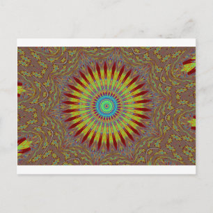 Cartão Postal Tapeçaria iraniana padrão tribal étnico africano.j