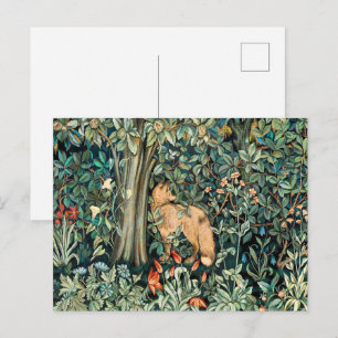 Cartão Postal Tapeçaria William Morris Antiga Floresta de Raposa